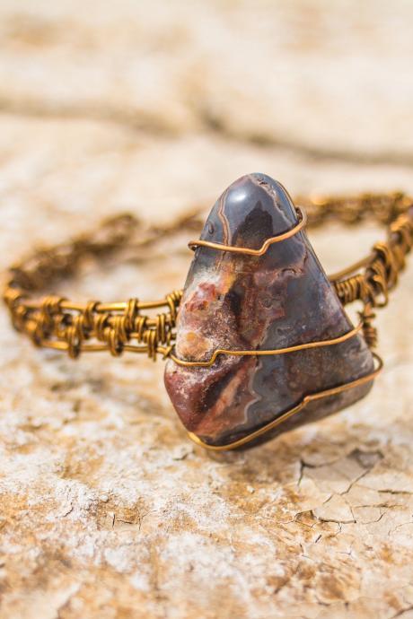 Jasper & bronze bracelet