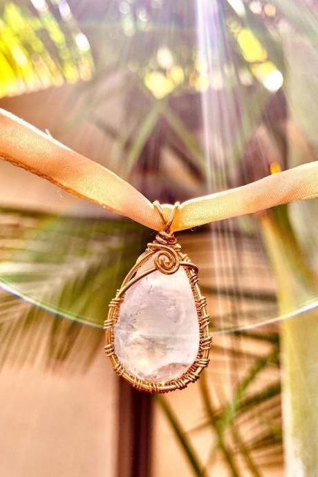 Celestite Crystal Pendant