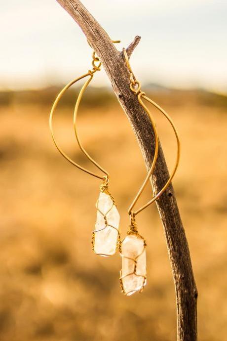 Crystal Moon Earrings