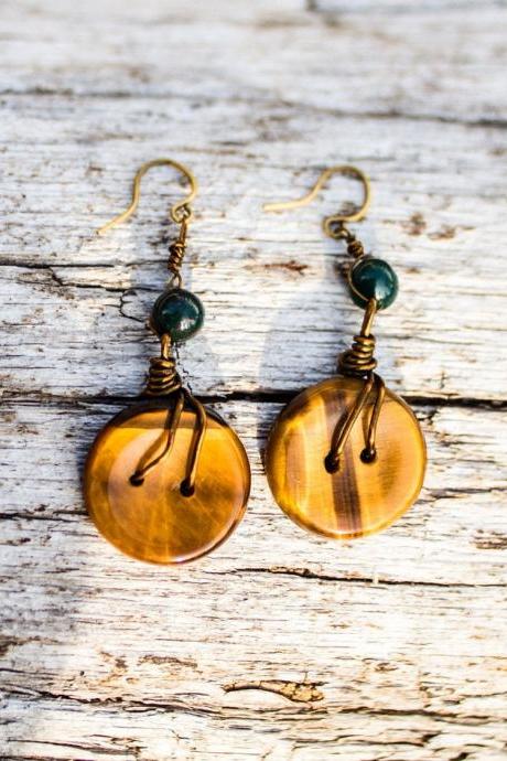 Tigers Eye Earrings